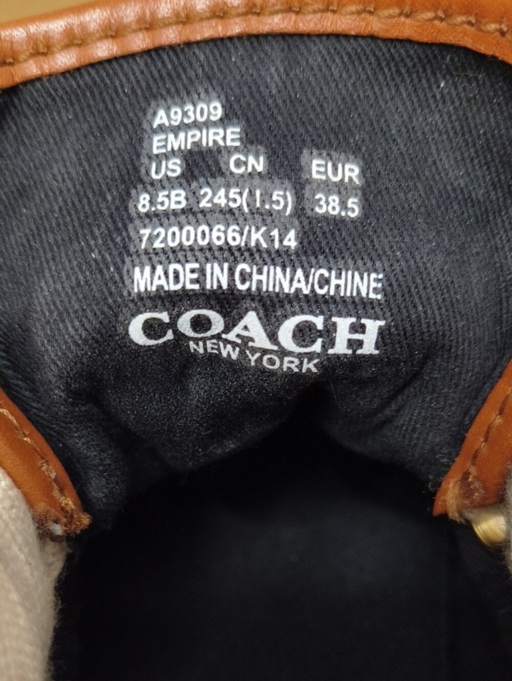 Coach Empire Low-Top Leather Sneaker Sz 8 1/2 - Picture 4 of 7